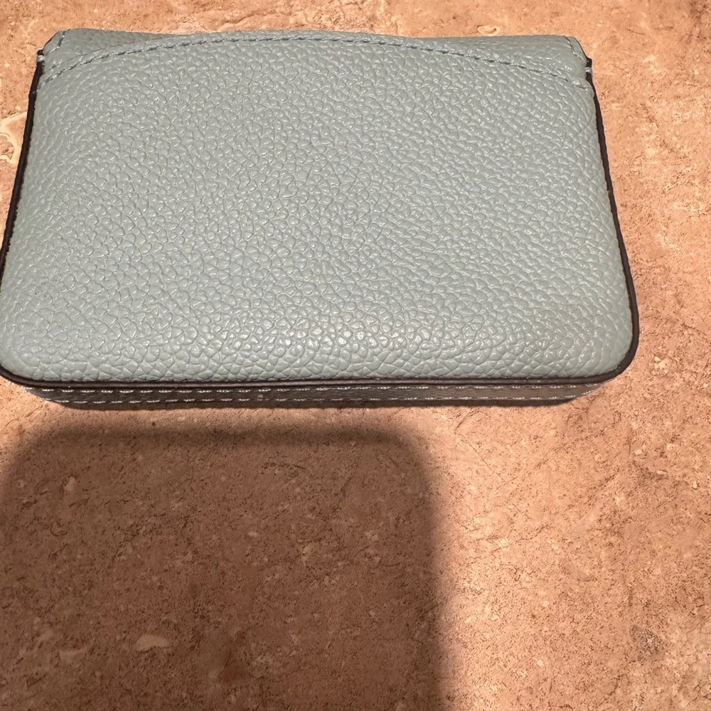 Kate Spade Teal Leather Card Holder | Slim Wallet | EUC
